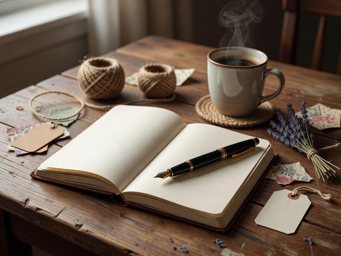 Notebook and pen ready for noting everyday gift clues